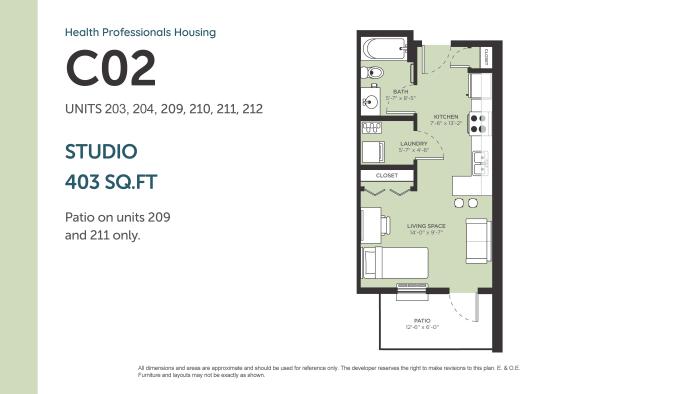 Floor plan of HPH Studio Suites