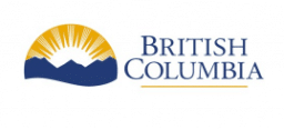 British Columbia logo with sun over mountains.